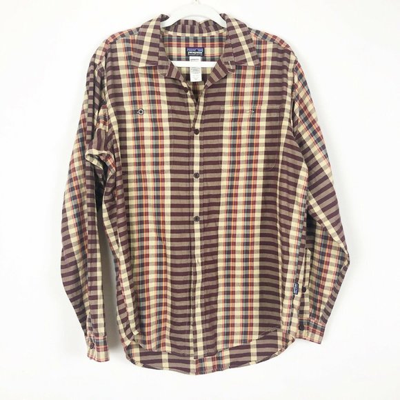 Patagonia Other - Patagonia Mens Cotton Brown Plaid Button Down S